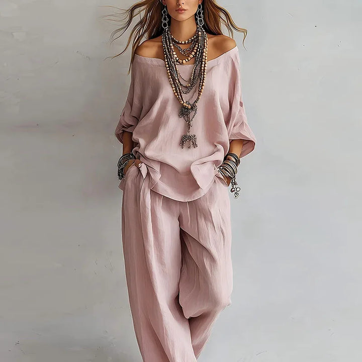 Octavia Wijde Set met Off-shoulder