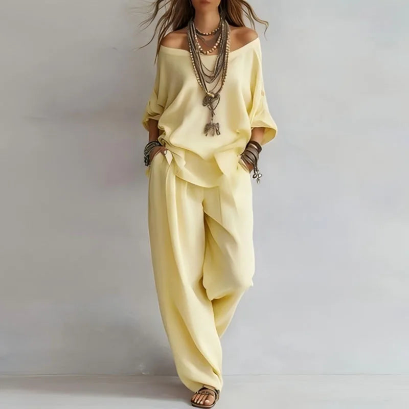 Octavia Wijde Set met Off-shoulder