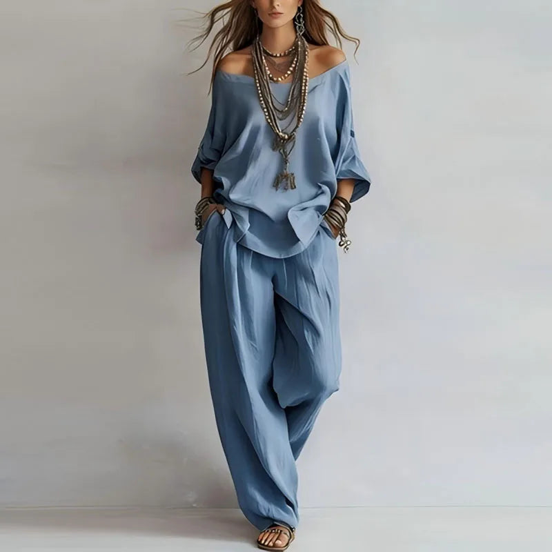 Octavia Wijde Set met Off-shoulder