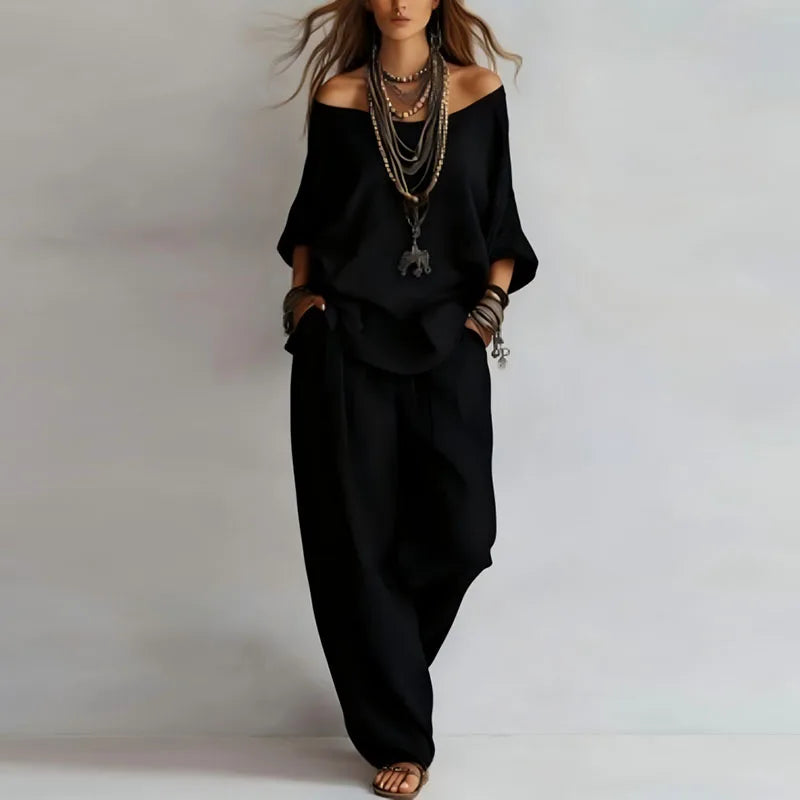 Octavia Wijde Set met Off-shoulder