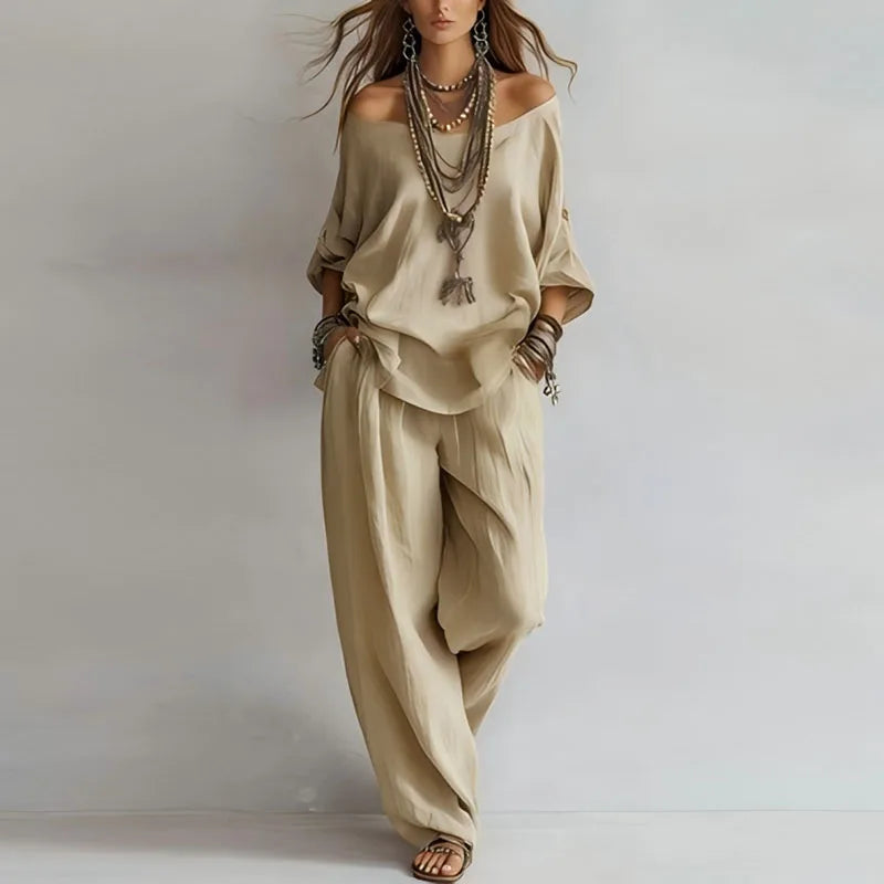 Octavia Wijde Set met Off-shoulder
