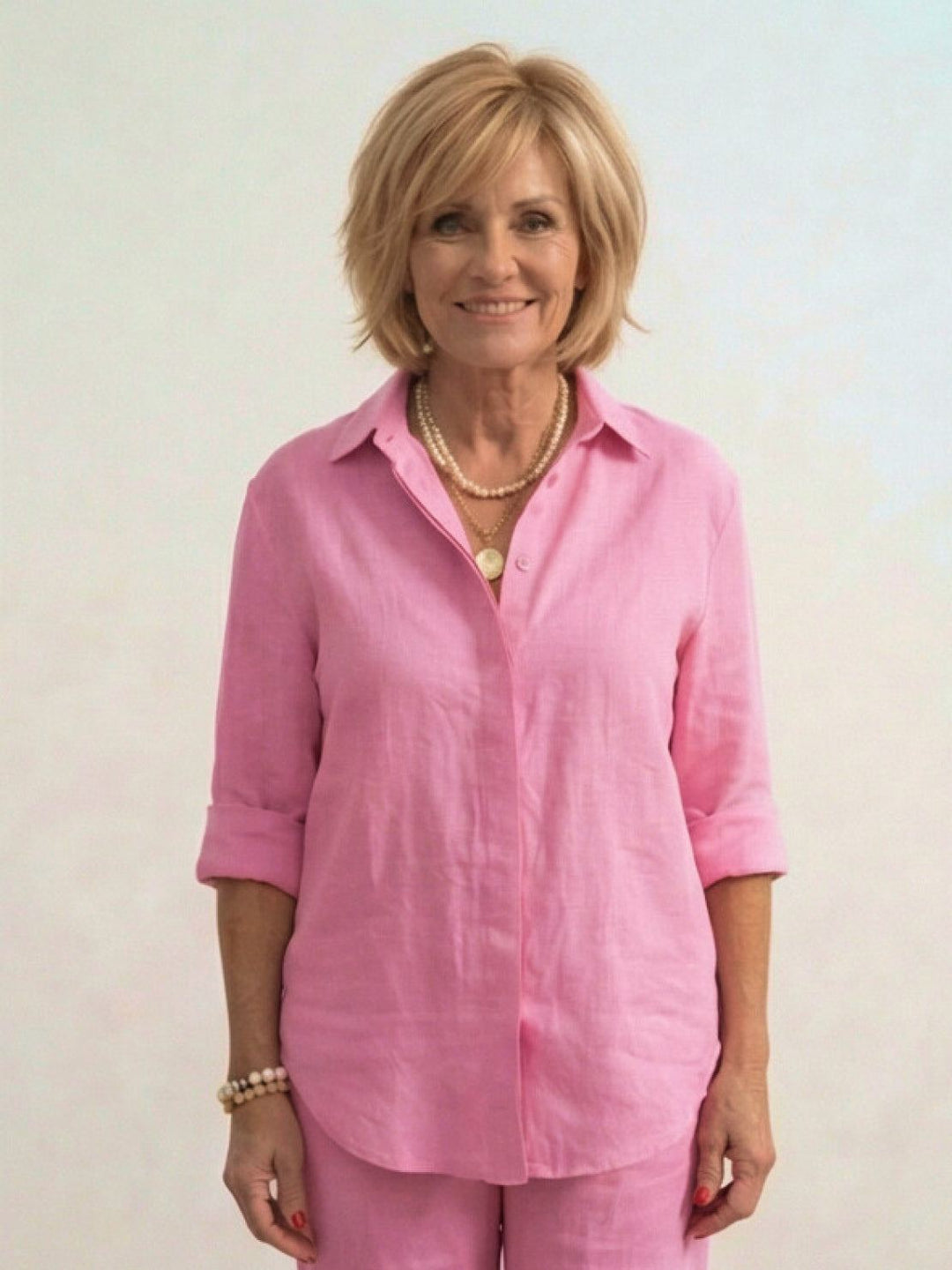 Vivian Getailleerde Set met Knoopdetails