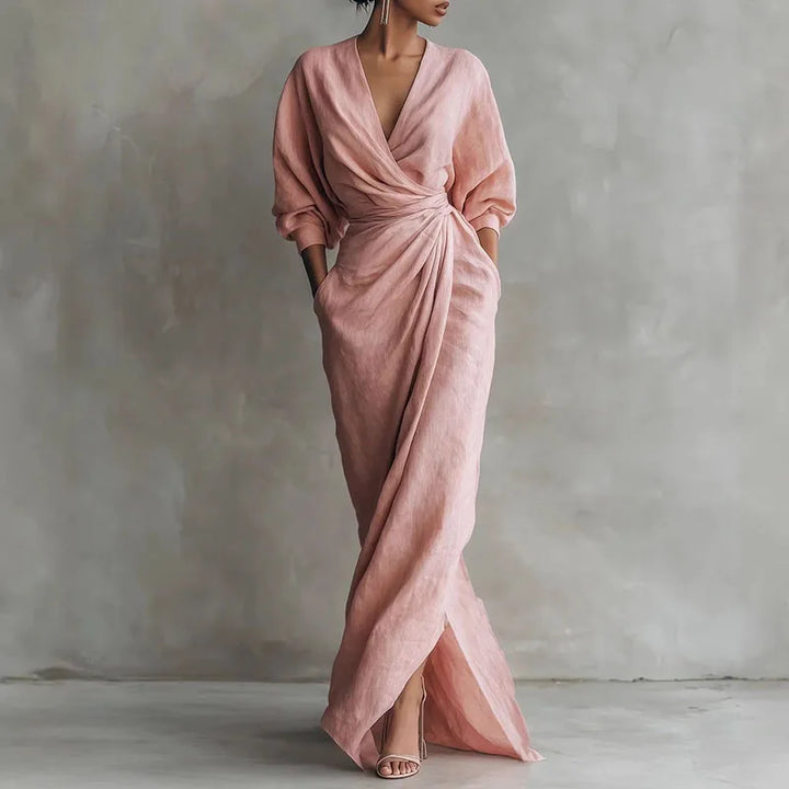 Penelope Tijdloze Maxi Jurk met V-hals
