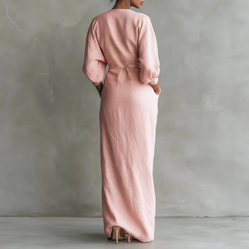 Penelope Tijdloze Maxi Jurk met V-hals