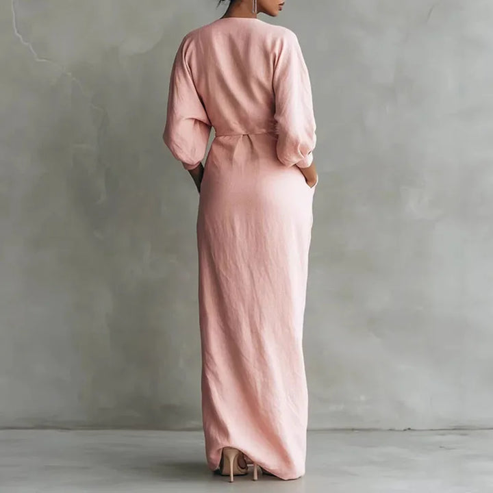 Penelope Tijdloze Maxi Jurk met V-hals