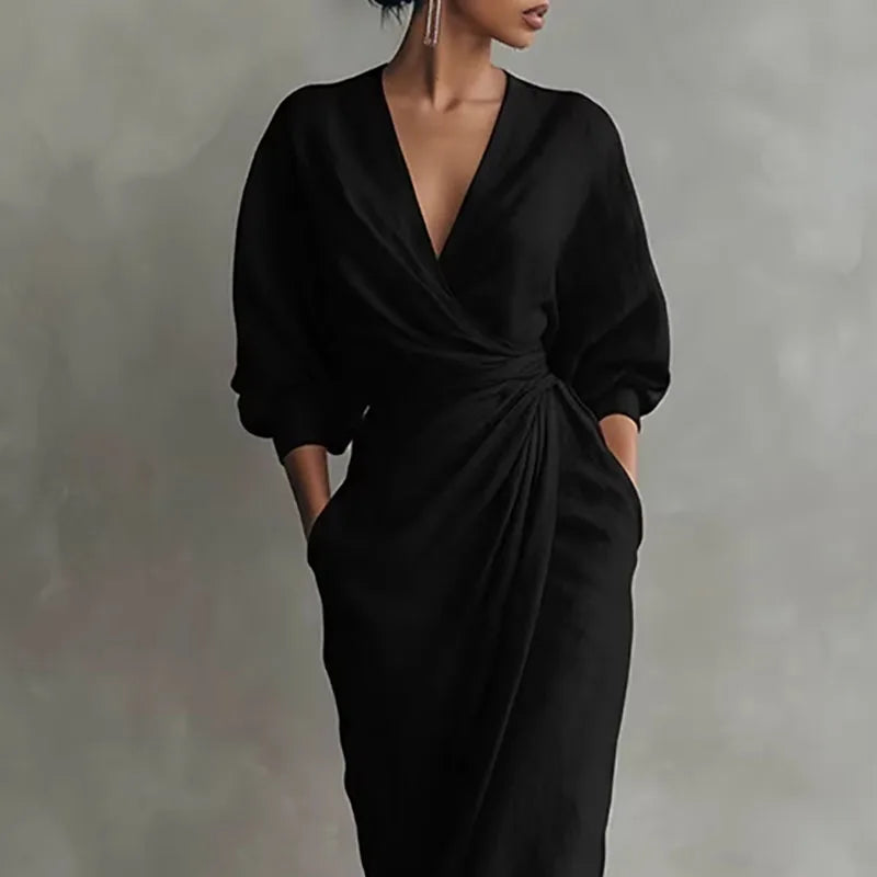 Penelope Tijdloze Maxi Jurk met V-hals