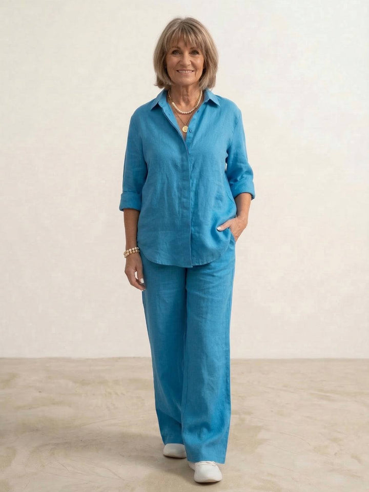 Vivian Getailleerde Set met Knoopdetails