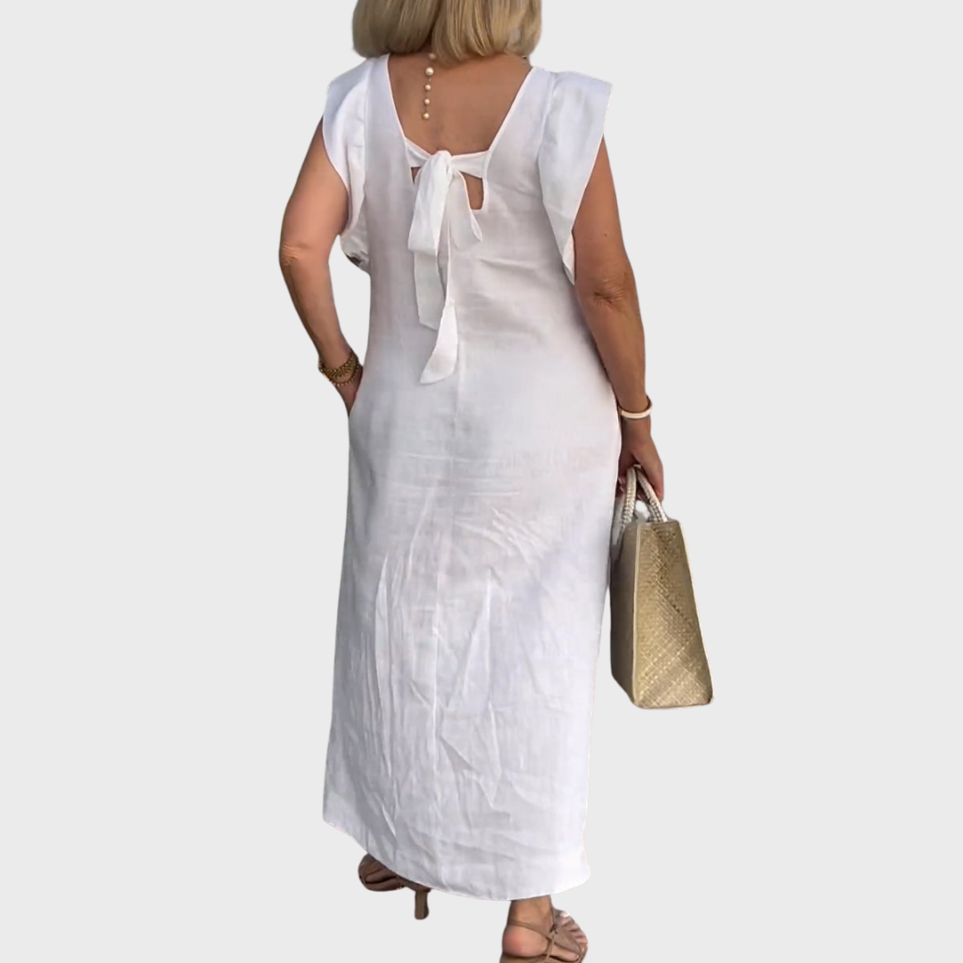 Rosalinda Tijdloze Maxi Jurk met V-hals