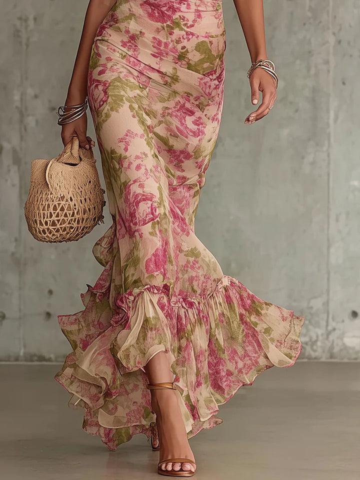 Rowan Verfijnde Maxi Jurk met Bloemenprint