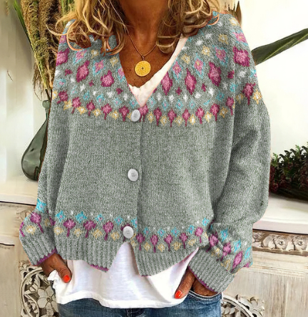 Aimee Tijdloze Trui met Knoopdetails