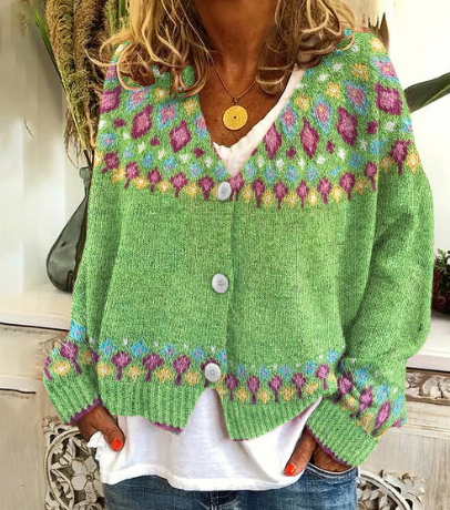 Aimee Tijdloze Trui met Knoopdetails
