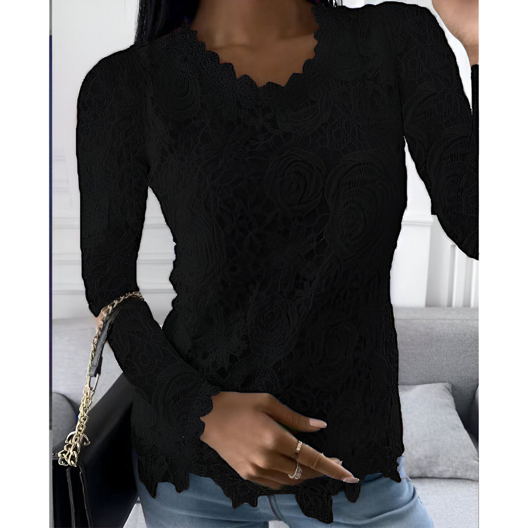 Clarisse Tijdloze Blouse met Ronde hals