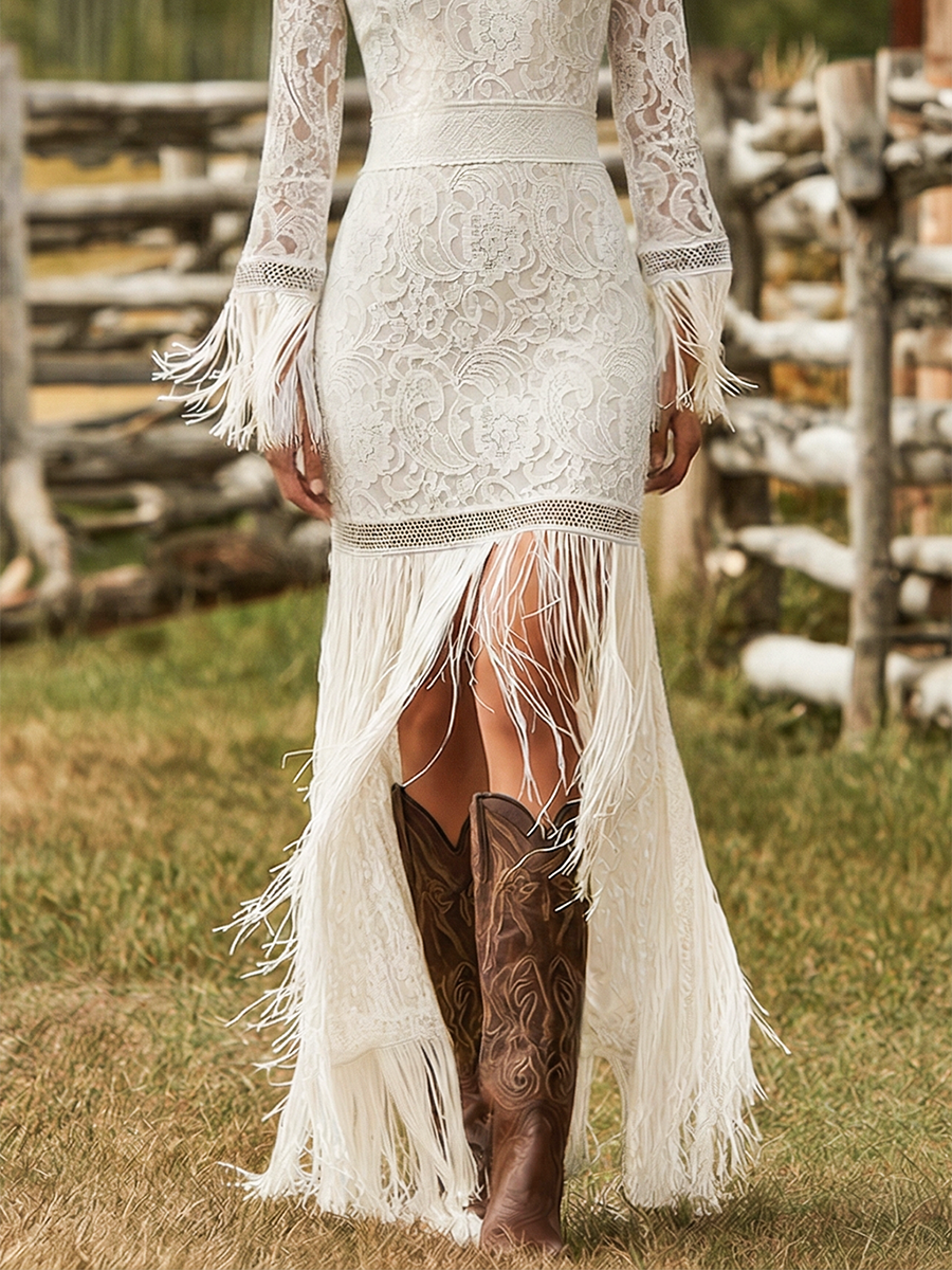 Serenity Elegante Maxi Jurk met V-hals