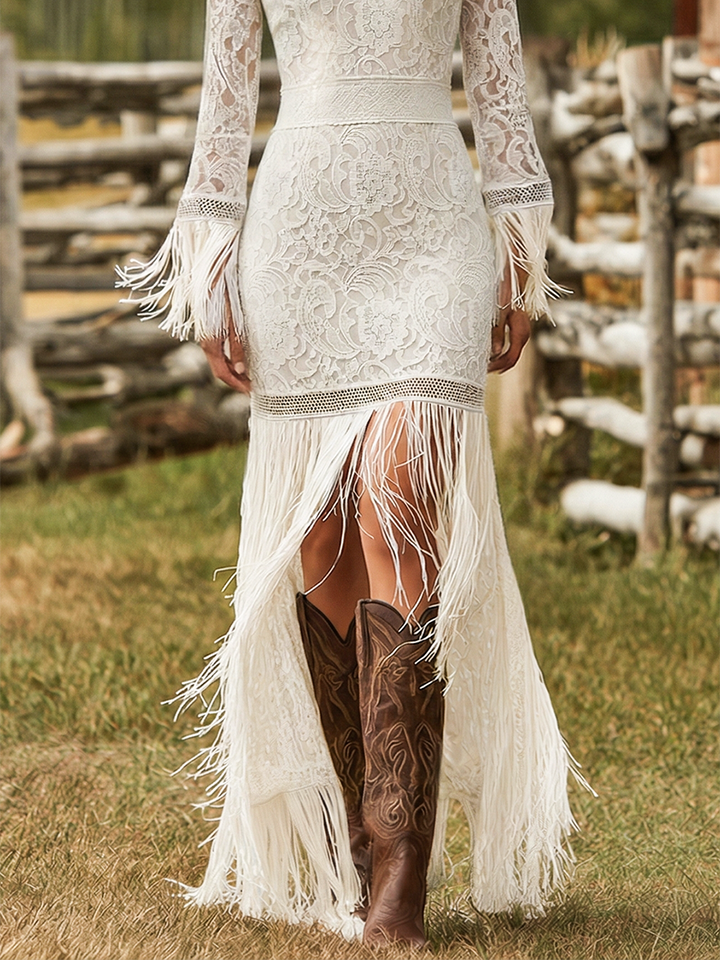 Serenity Elegante Maxi Jurk met V-hals