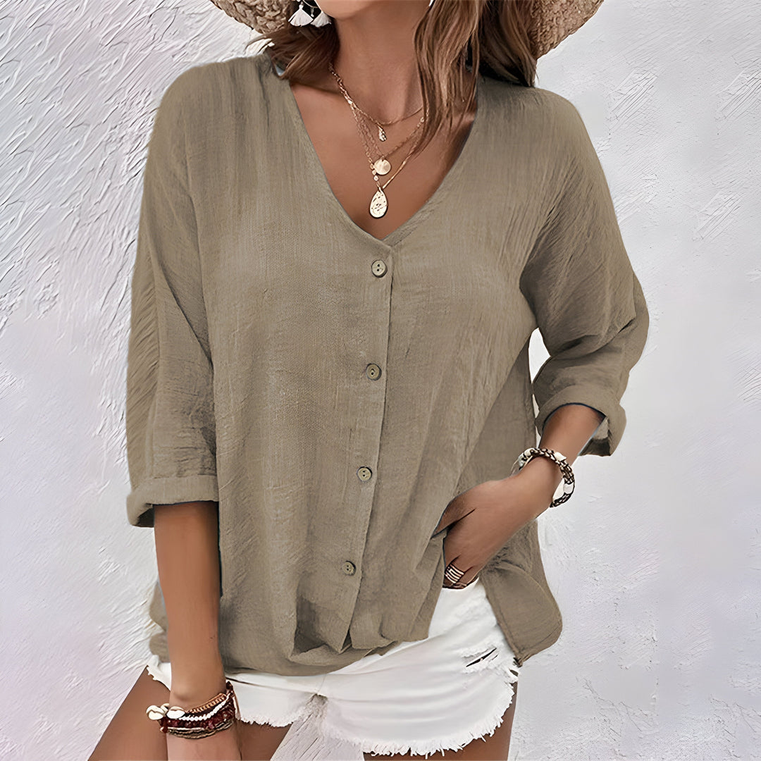 Marcia Stijlvolle Blouse met V-hals