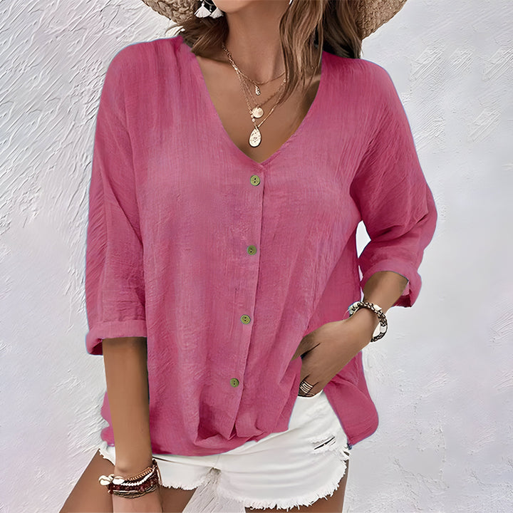 Marcia Stijlvolle Blouse met V-hals