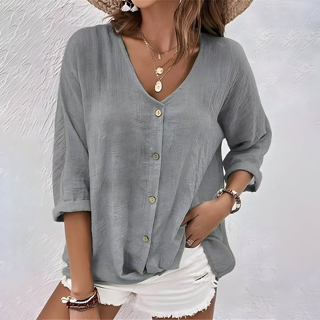 Marcia Stijlvolle Blouse met V-hals