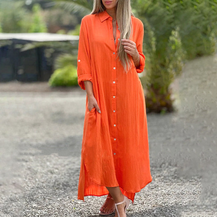 Brielle Verfijnde Maxi Jurk met Split