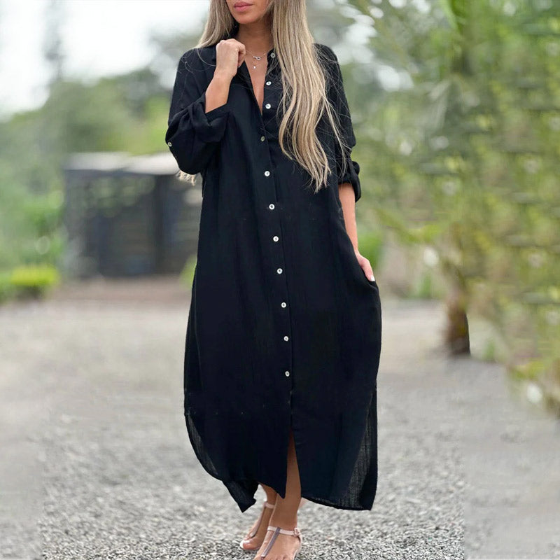 Brielle Verfijnde Maxi Jurk met Split