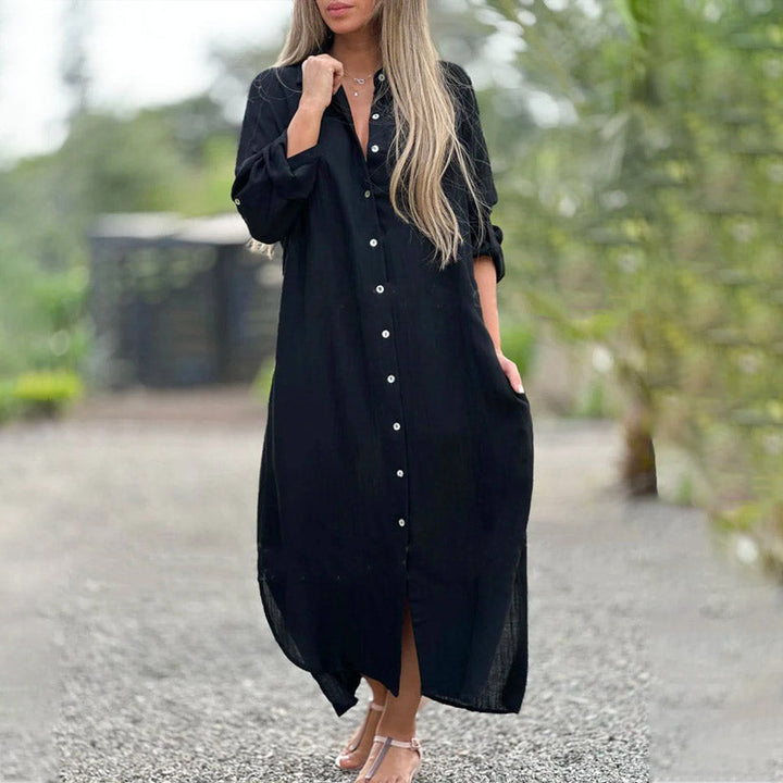 Brielle Verfijnde Maxi Jurk met Split