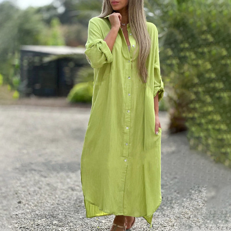 Brielle Verfijnde Maxi Jurk met Split
