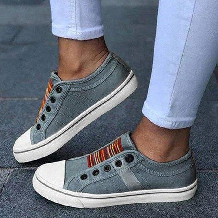 Thea Elegante Sneakers met Streepdessin