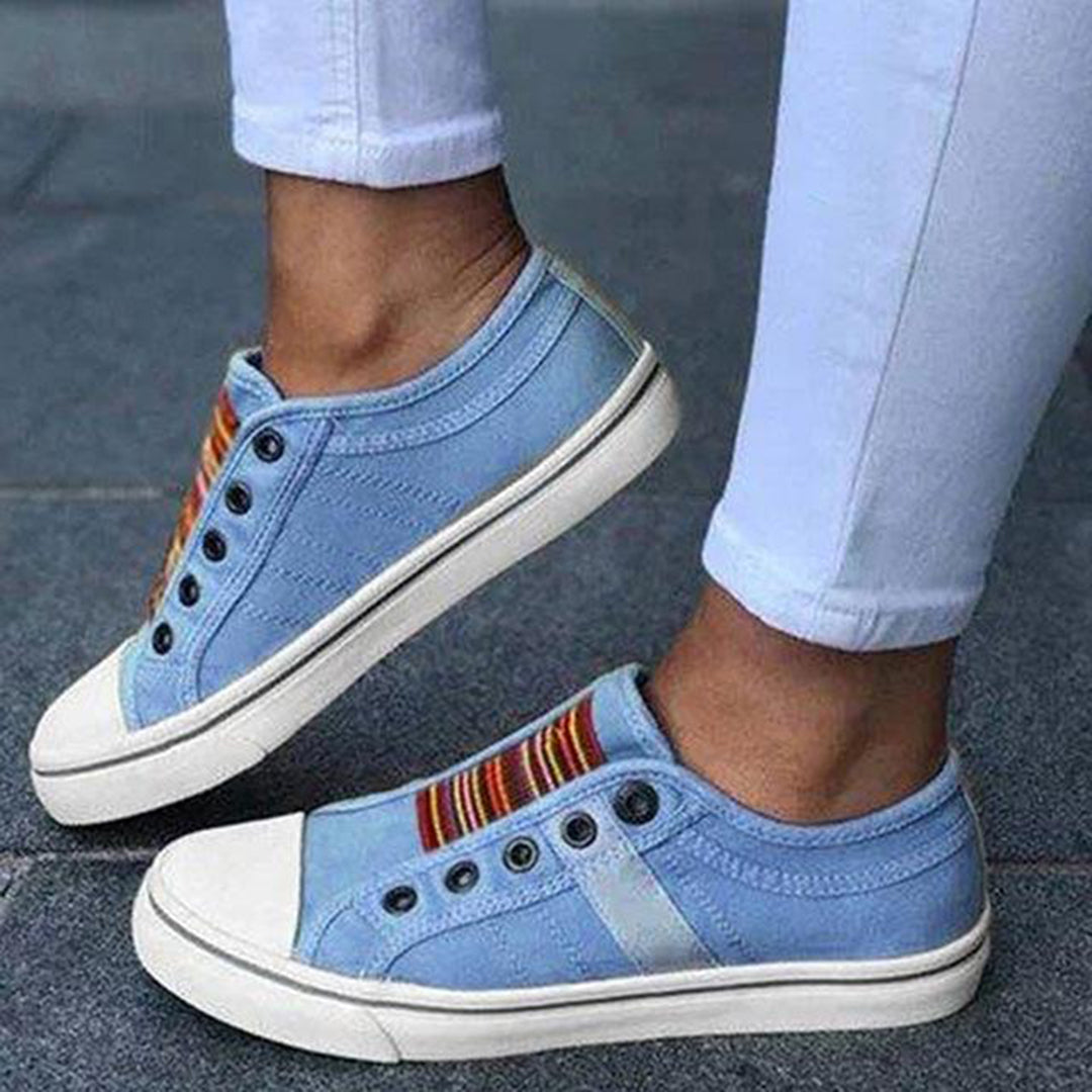 Thea Elegante Sneakers met Streepdessin