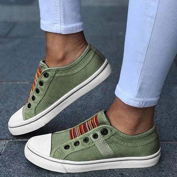 Thea Elegante Sneakers met Streepdessin