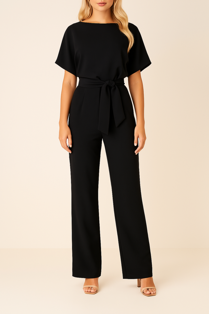 Thea Stijlvolle Jumpsuit met Ronde hals