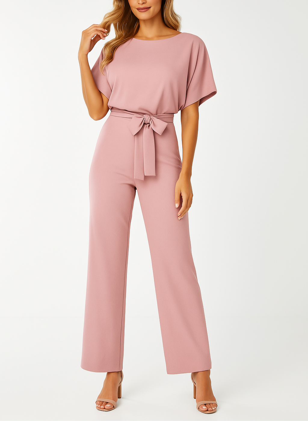 Thea Stijlvolle Jumpsuit met Ronde hals
