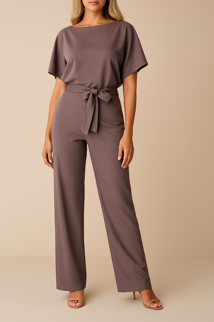 Thea Stijlvolle Jumpsuit met Ronde hals