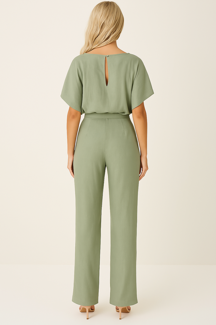 Thea Stijlvolle Jumpsuit met Ronde hals