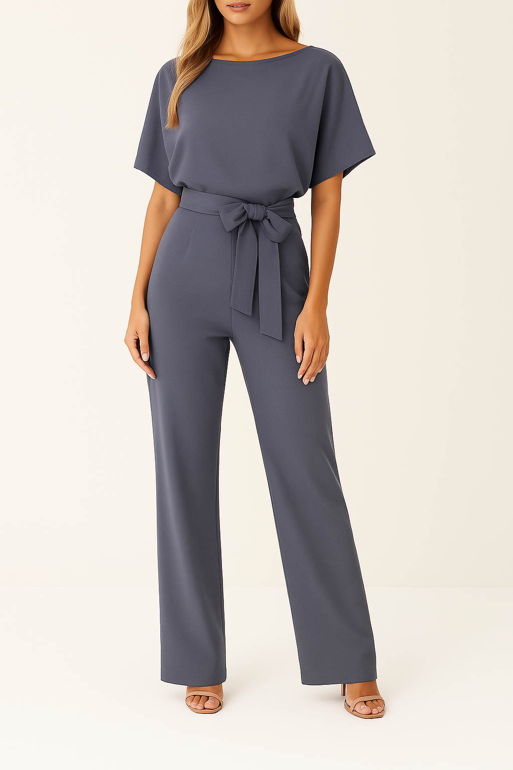 Thea Stijlvolle Jumpsuit met Ronde hals