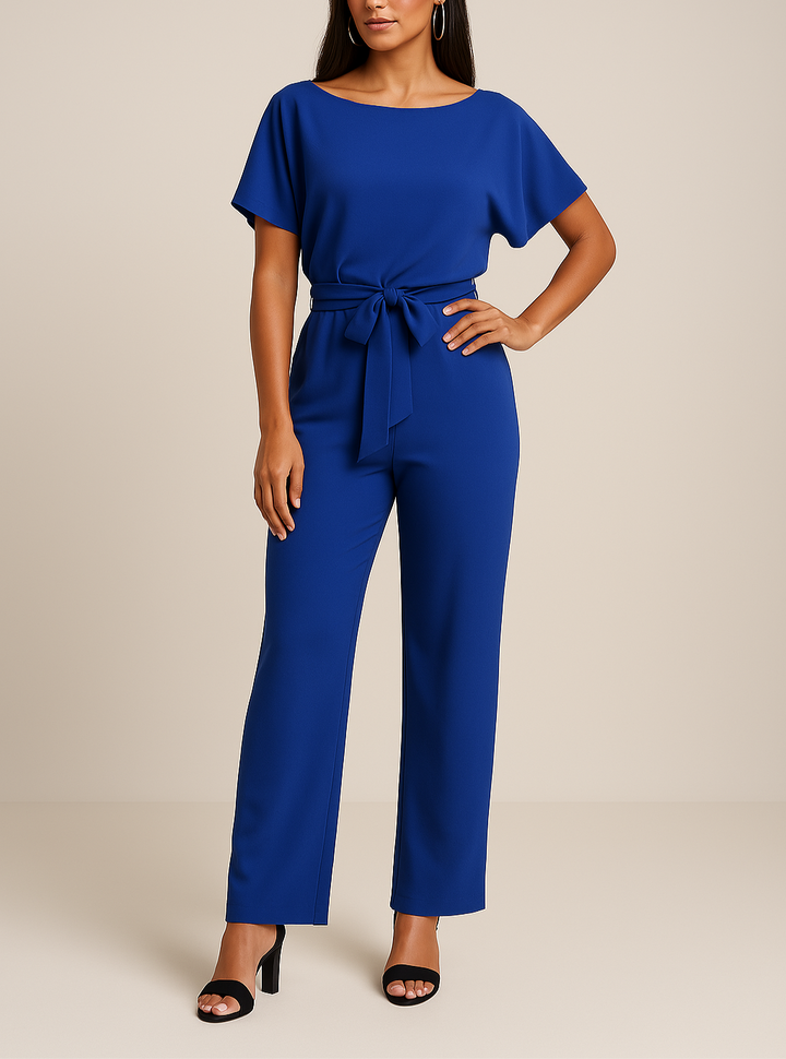Thea Stijlvolle Jumpsuit met Ronde hals