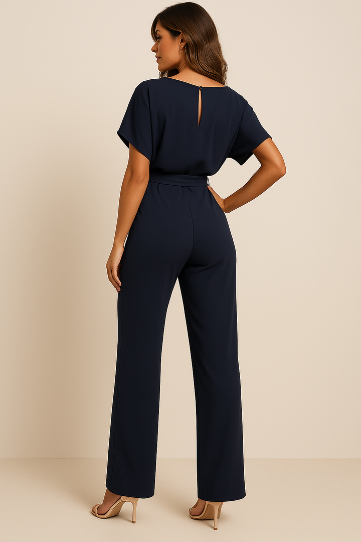 Thea Stijlvolle Jumpsuit met Ronde hals