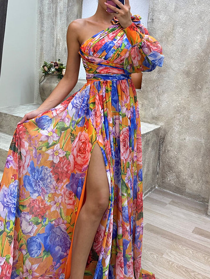 Theodora Tijdloze Maxi Jurk met Split