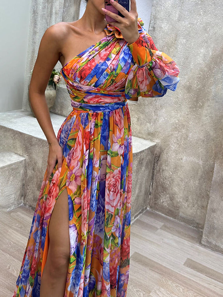 Theodora Tijdloze Maxi Jurk met Split