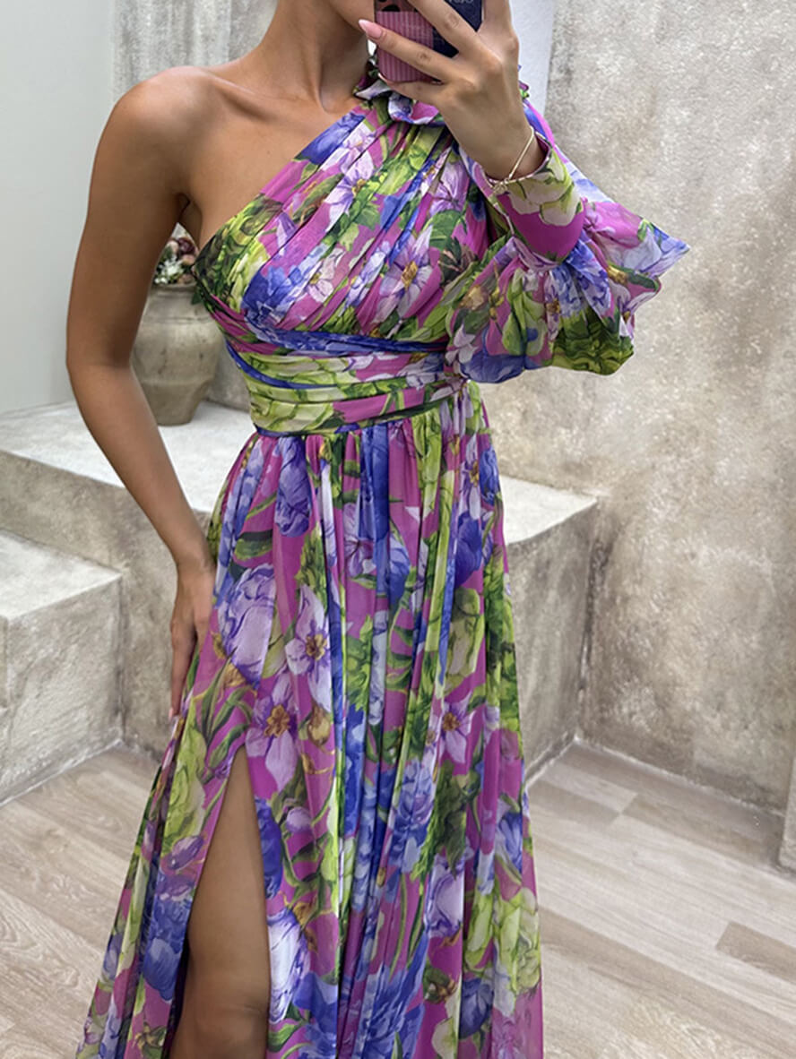 Theodora Tijdloze Maxi Jurk met Split