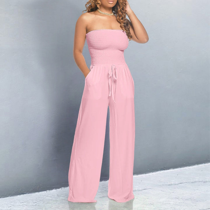Bella Wijde Jumpsuit met Off-shoulder