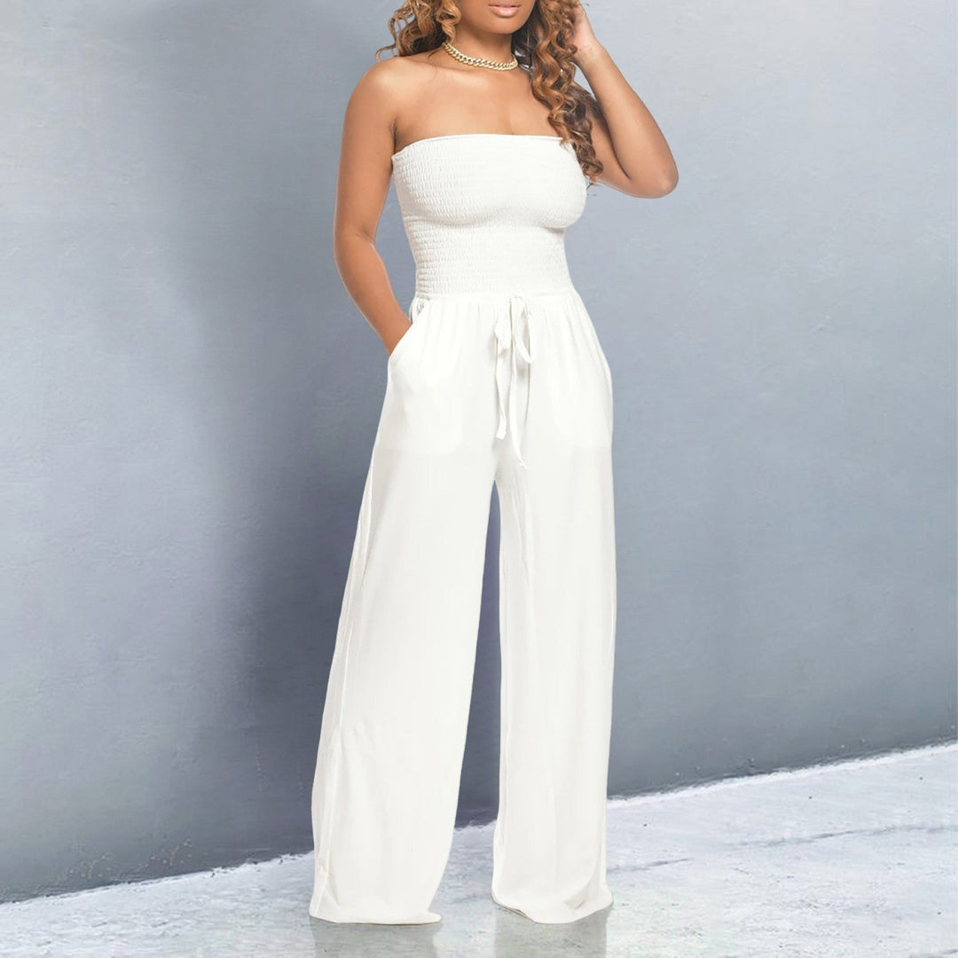 Bella Wijde Jumpsuit met Off-shoulder