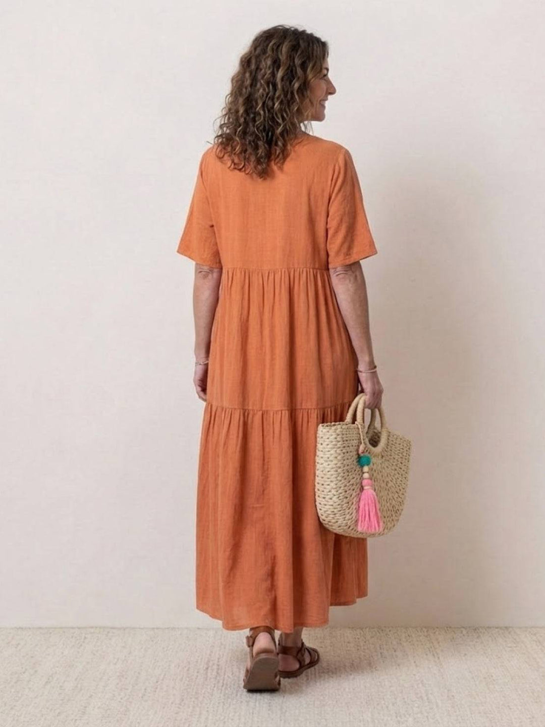 Sienna Stijlvolle Maxi Jurk met V-hals