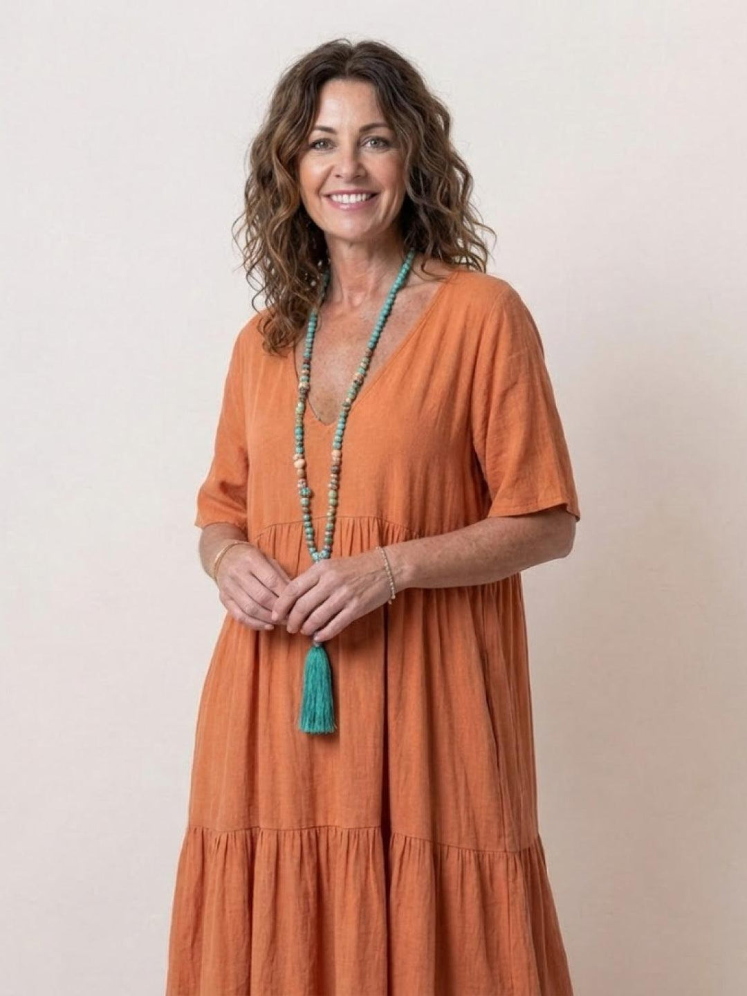 Sienna Stijlvolle Maxi Jurk met V-hals