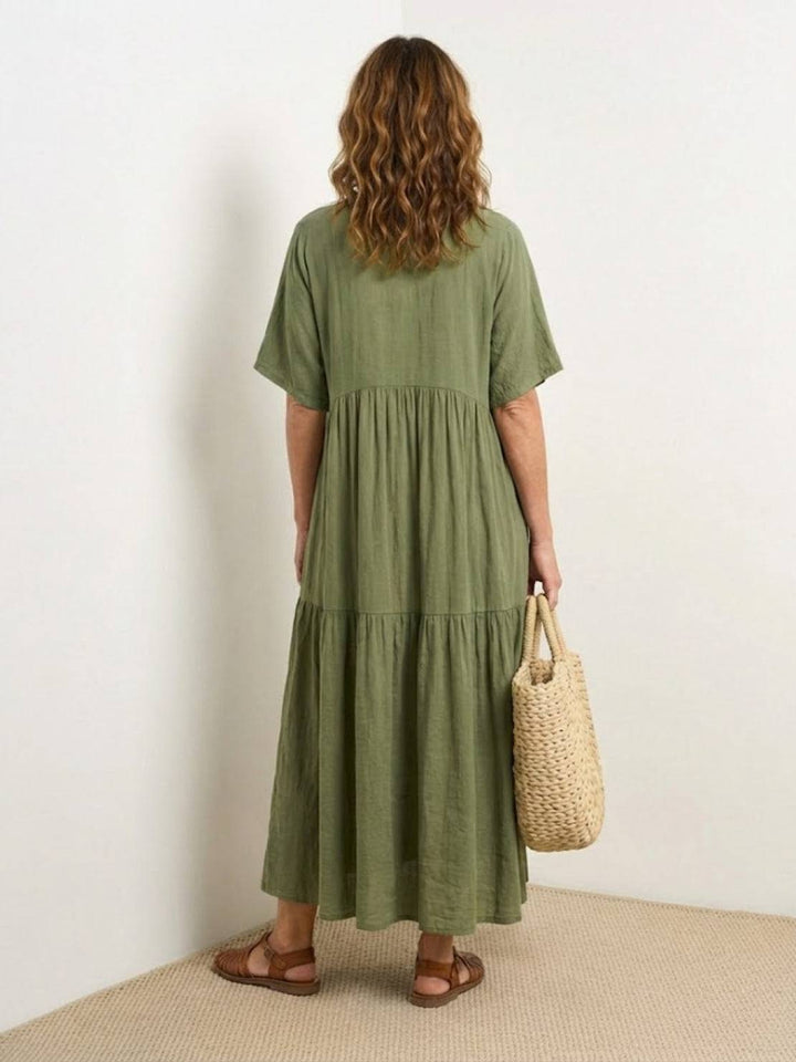 Sienna Stijlvolle Maxi Jurk met V-hals