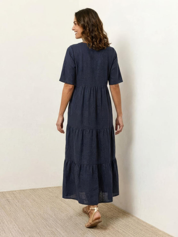 Sienna Stijlvolle Maxi Jurk met V-hals