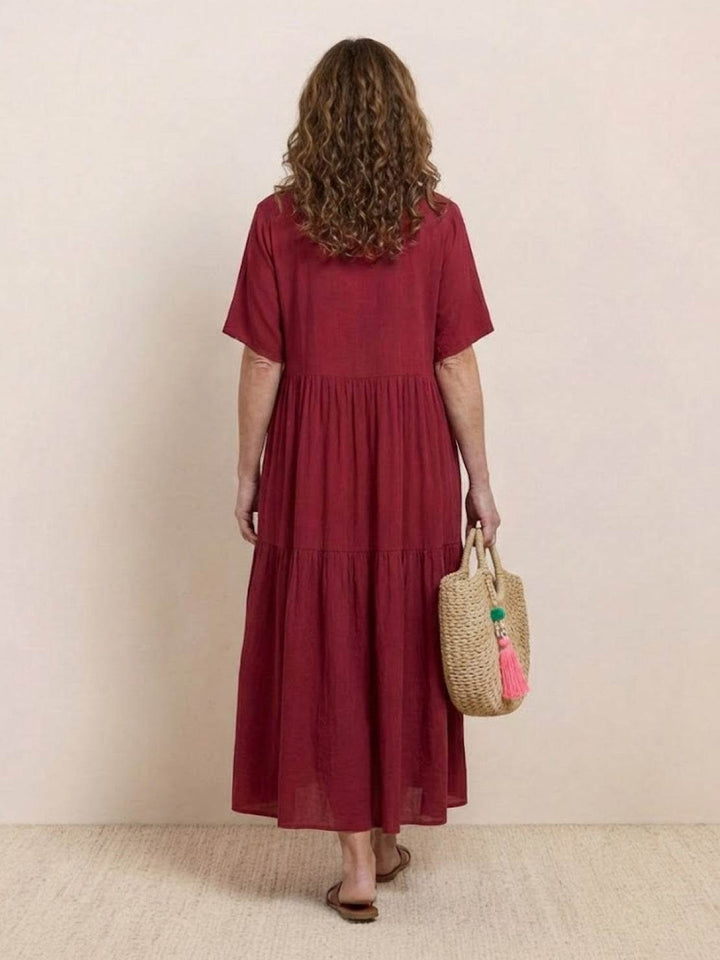 Sienna Stijlvolle Maxi Jurk met V-hals