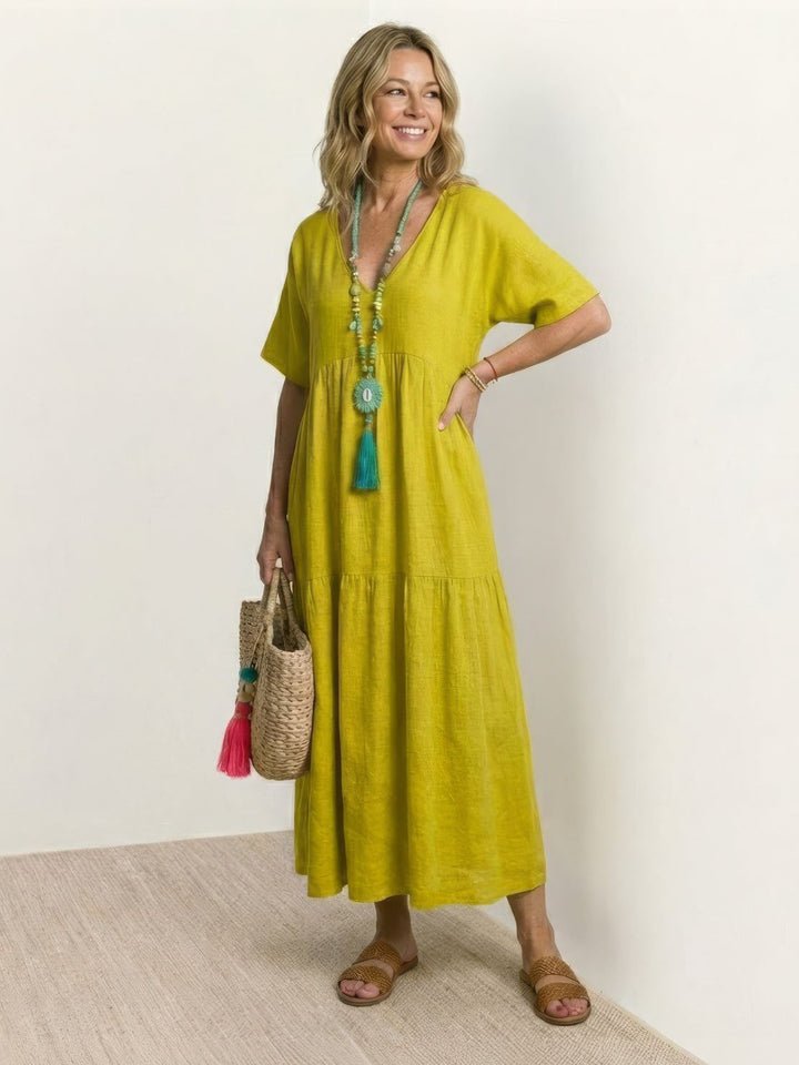 Sienna Stijlvolle Maxi Jurk met V-hals