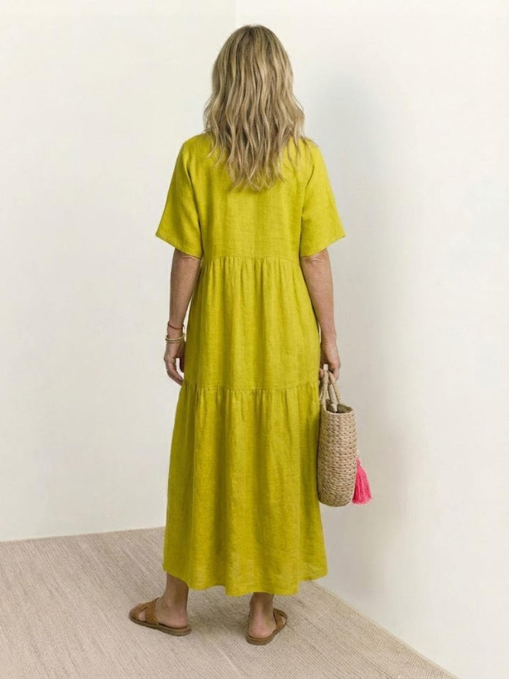 Sienna Stijlvolle Maxi Jurk met V-hals
