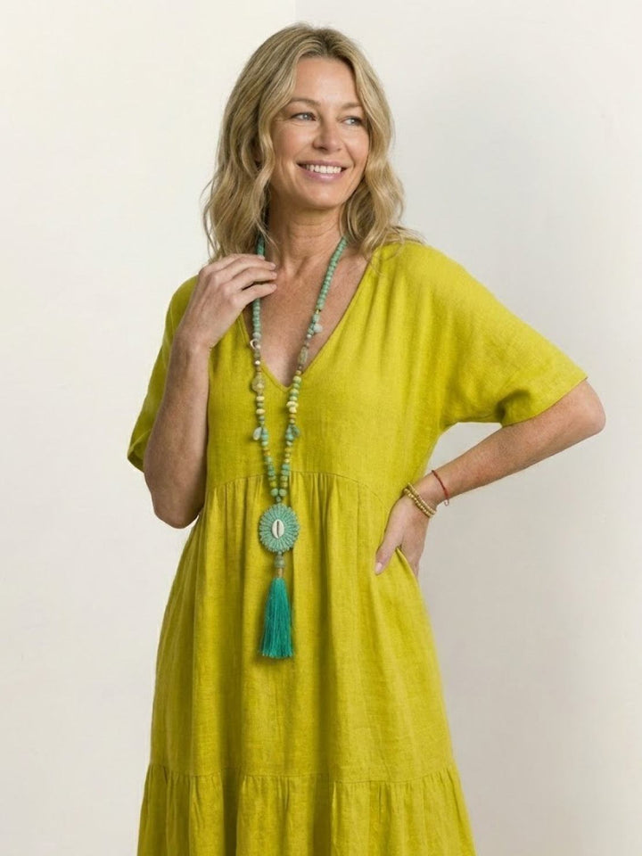 Sienna Stijlvolle Maxi Jurk met V-hals