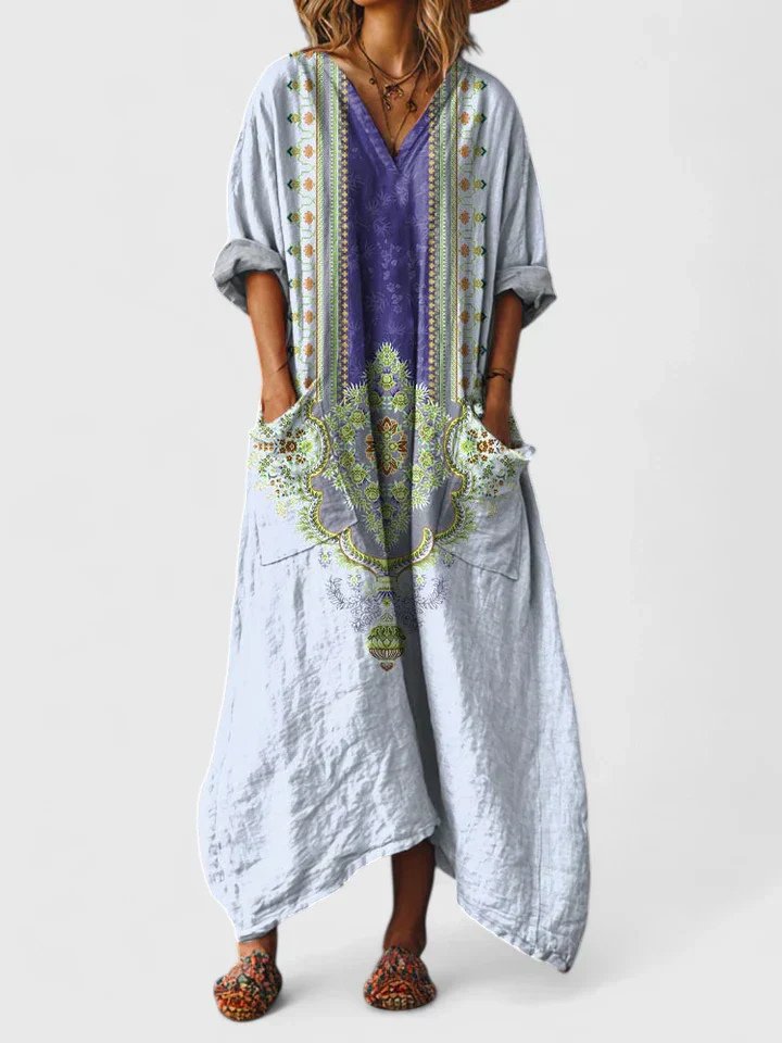 Valentina Relaxte Maxi Jurk met V-hals