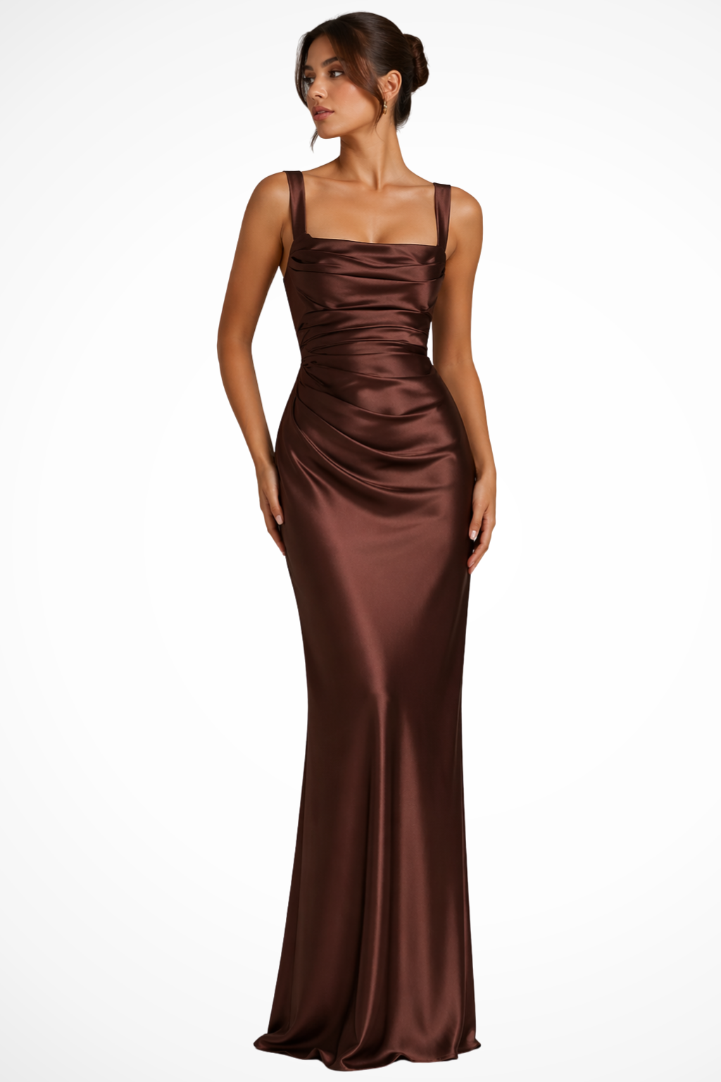 Valentina Tijdloze Maxi Jurk met Vierkante hals